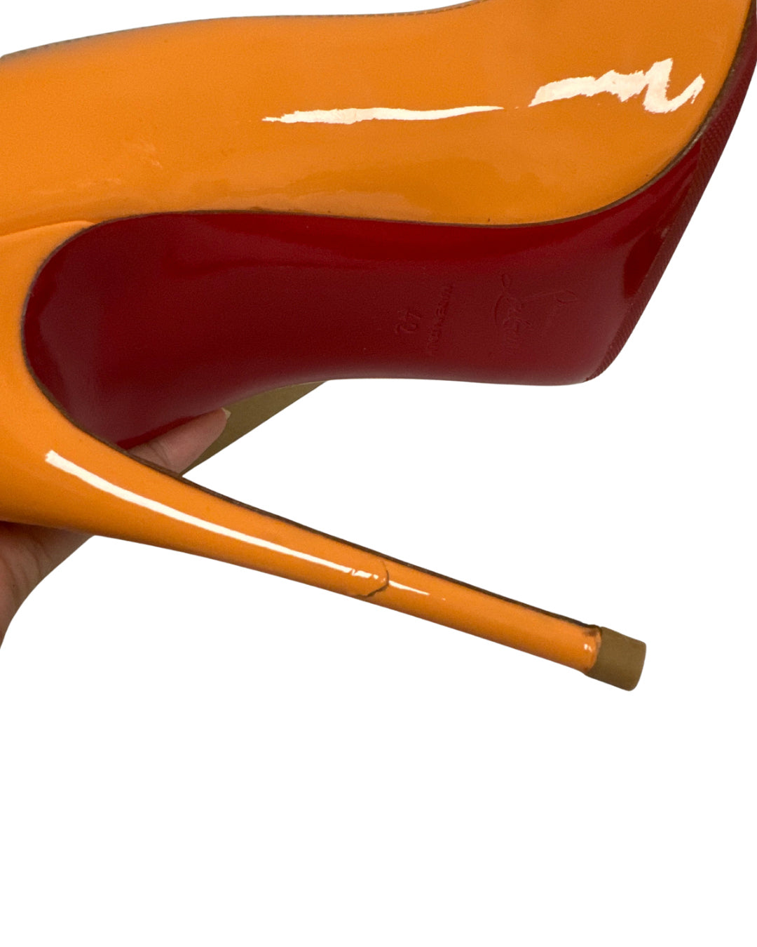 Christian Louboutin Size 42 Orange Heels