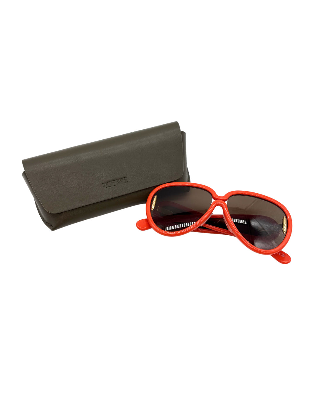 Loewe Orange Aviator Pilot Sunglasses