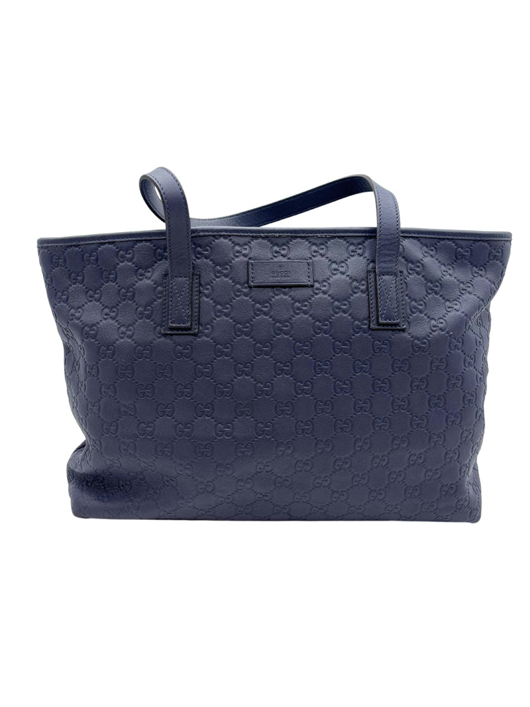 Gucci Navy Guccissima Leather Tote