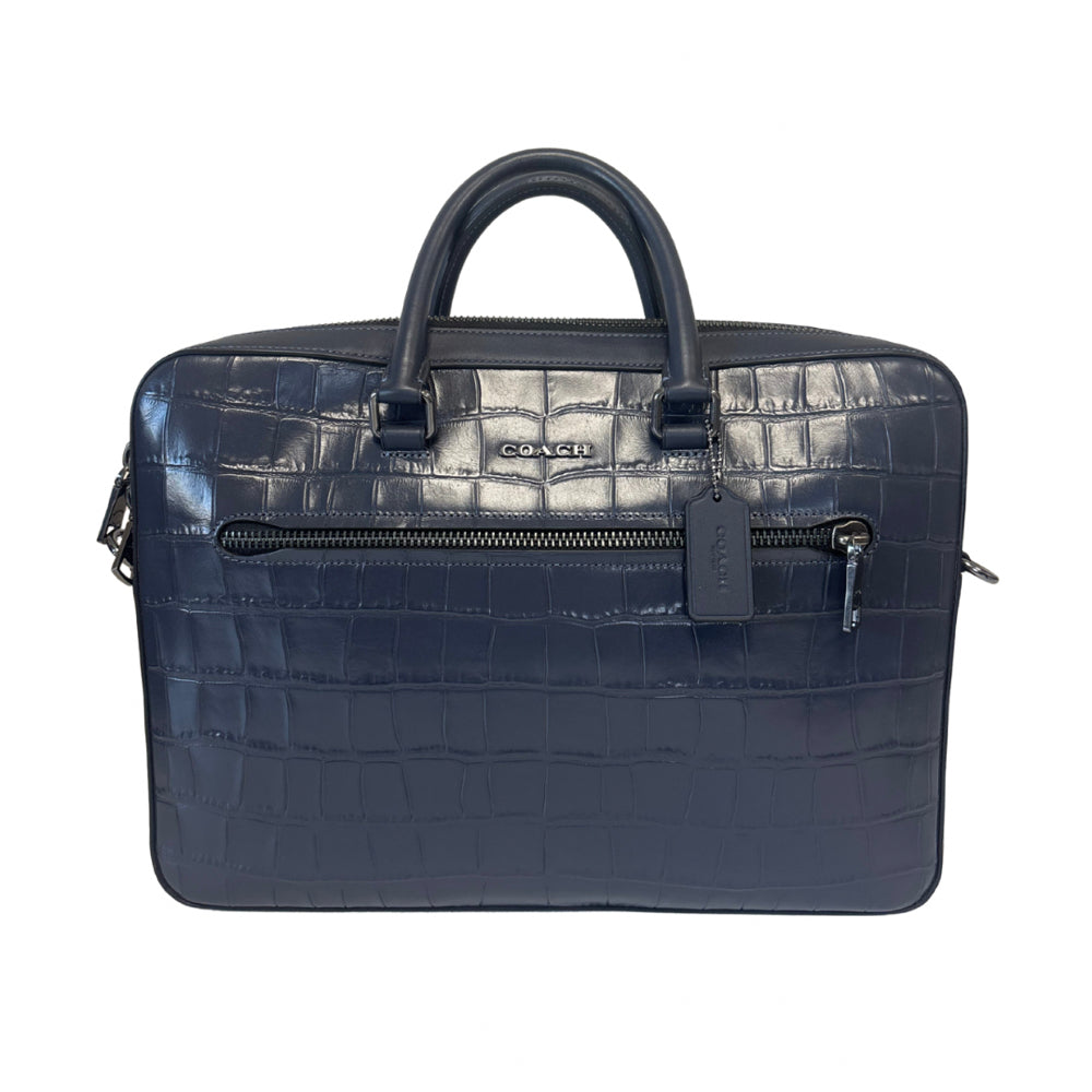 Coach Blue Ethan Slim Briefcase