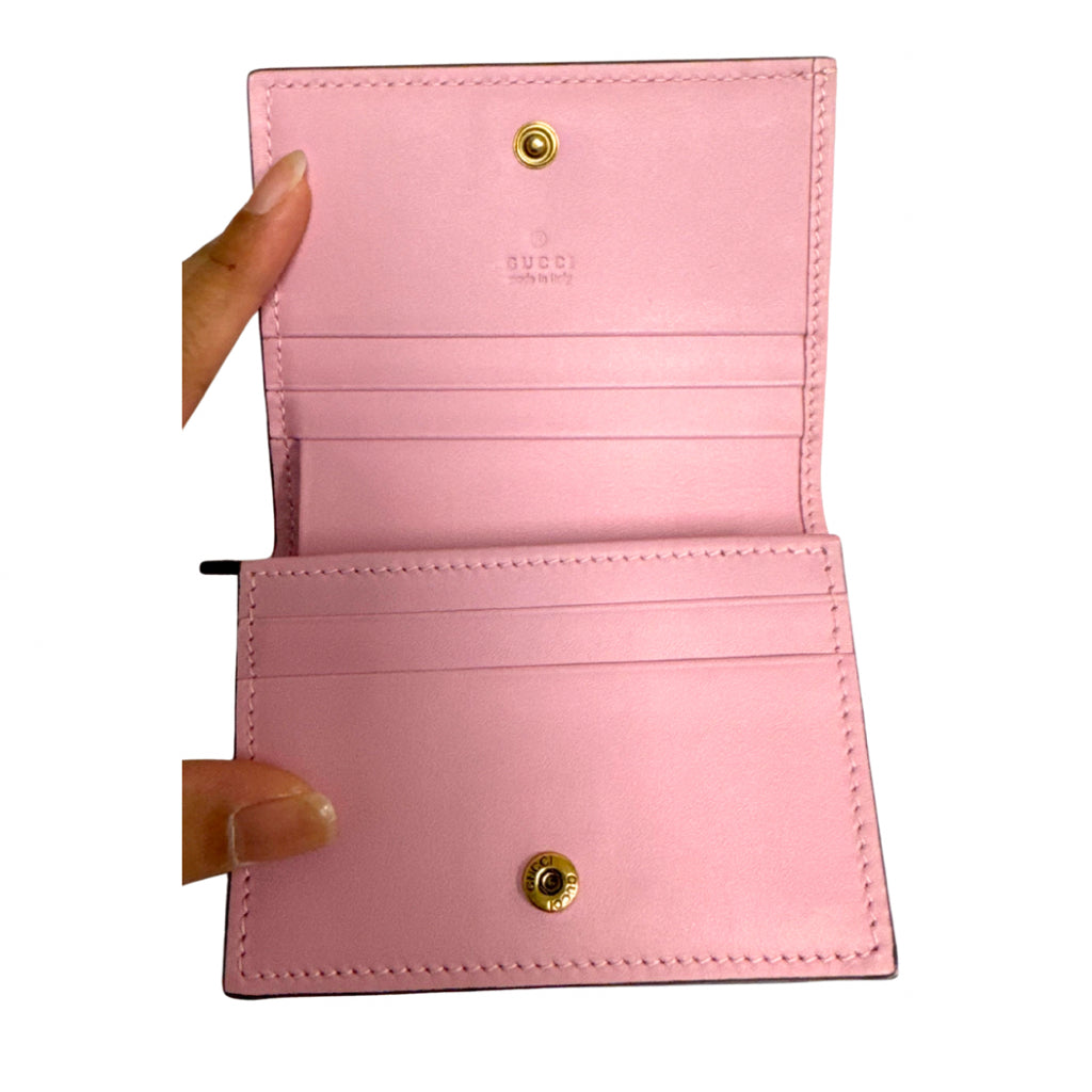 Gucci Monogram Wallet with Strawberry Print