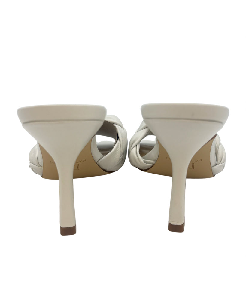 Marc Fisher Size 6.5 White Peep Toe Heels