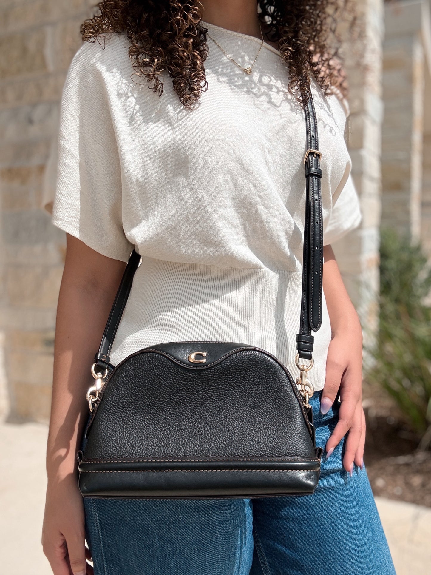 Coach Small Dome Leather Crossbody