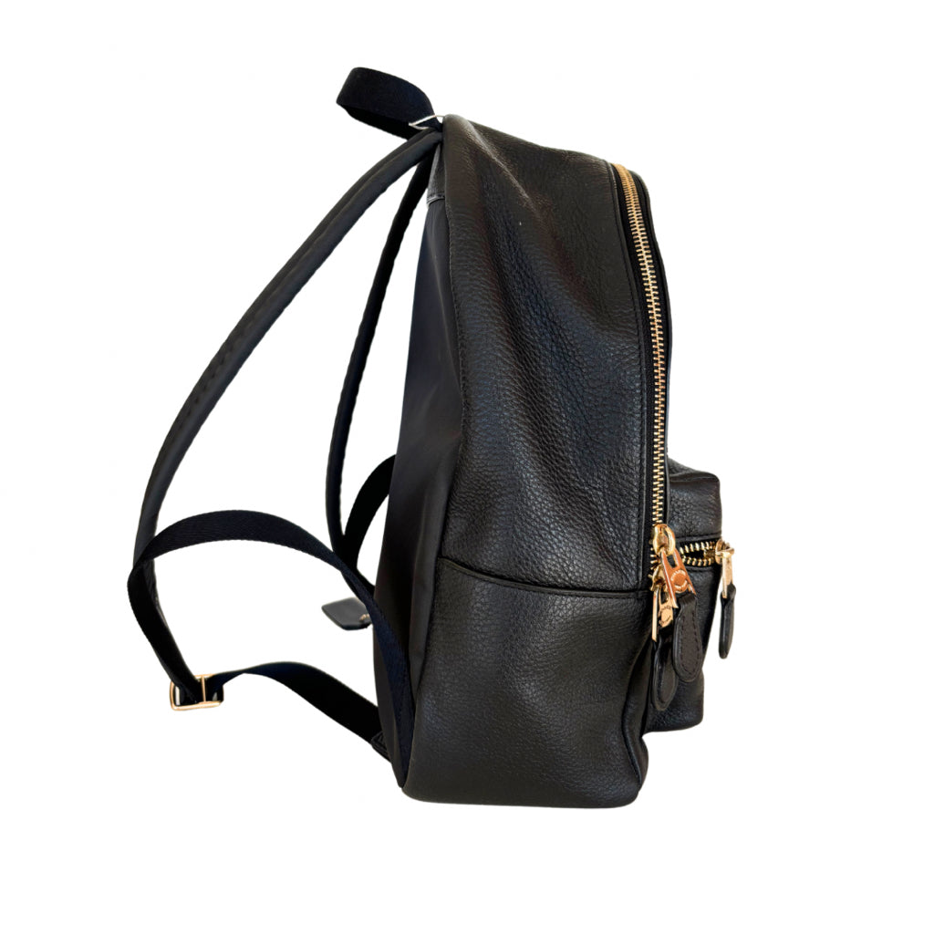 Coach Black Pebble Leather Backpack