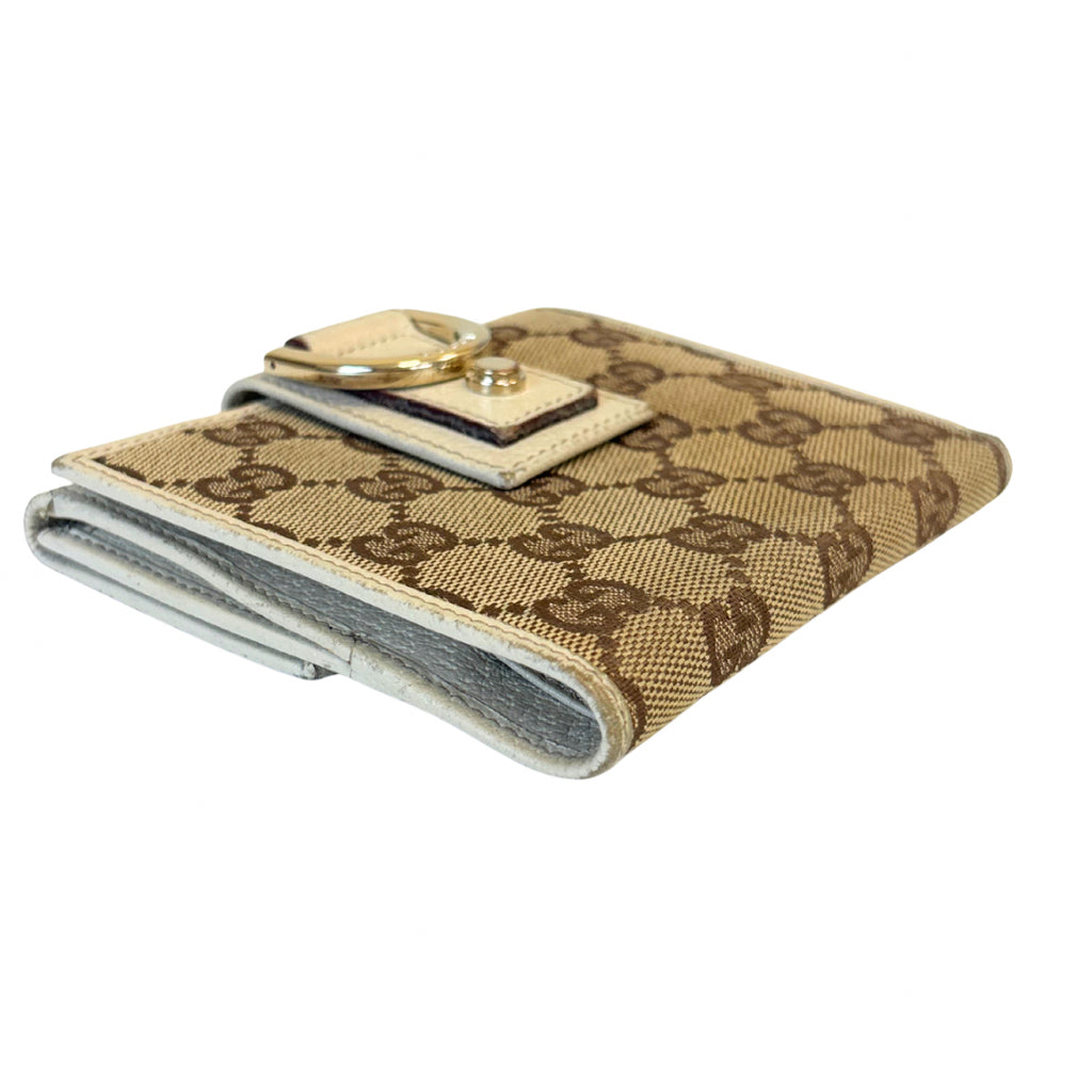 Gucci Beige D Ring Wallet