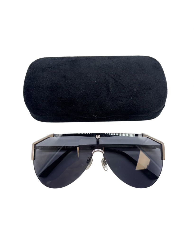 Gucci Silver Shield Sunglasses