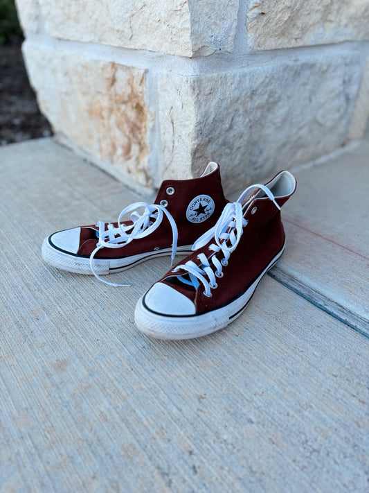 Converse Size 10.5 Brown High Tops