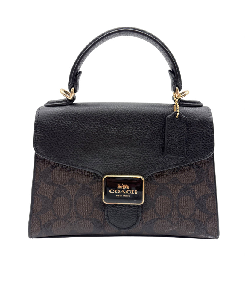 Coach Brown Monogrammed Crossbody