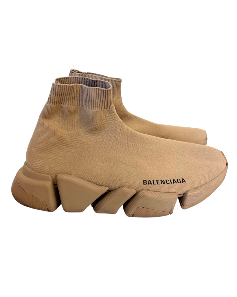 Balenciaga Size 39 Tan Speed Shoes