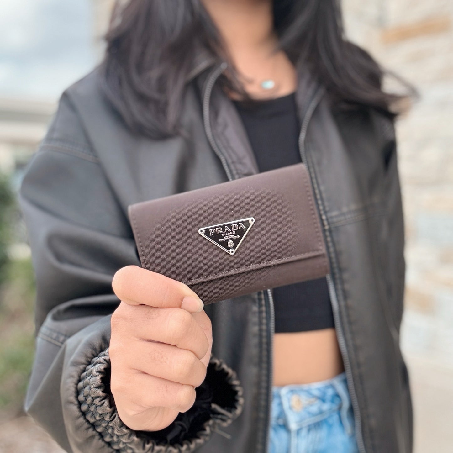 Prada Nylon Key Holder