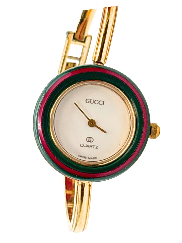 Gucci Gold Bangle Watch 12 Changable Bezels