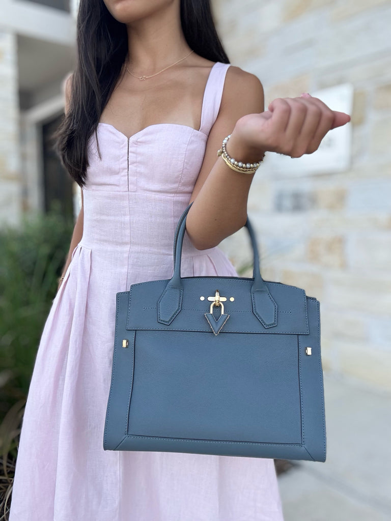 Louis Vuitton Blue Steamer MM