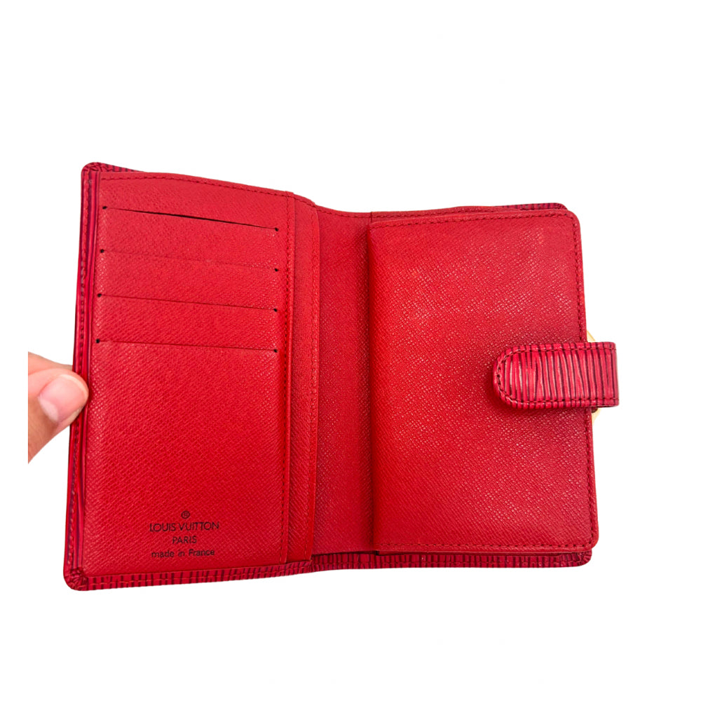 Louis Vuitton Red Epi Viennois Wallet