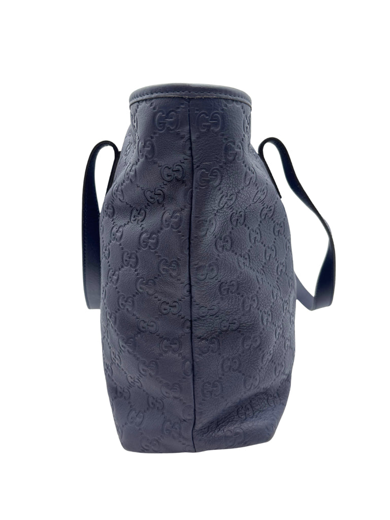 Gucci Navy Guccissima Leather Tote