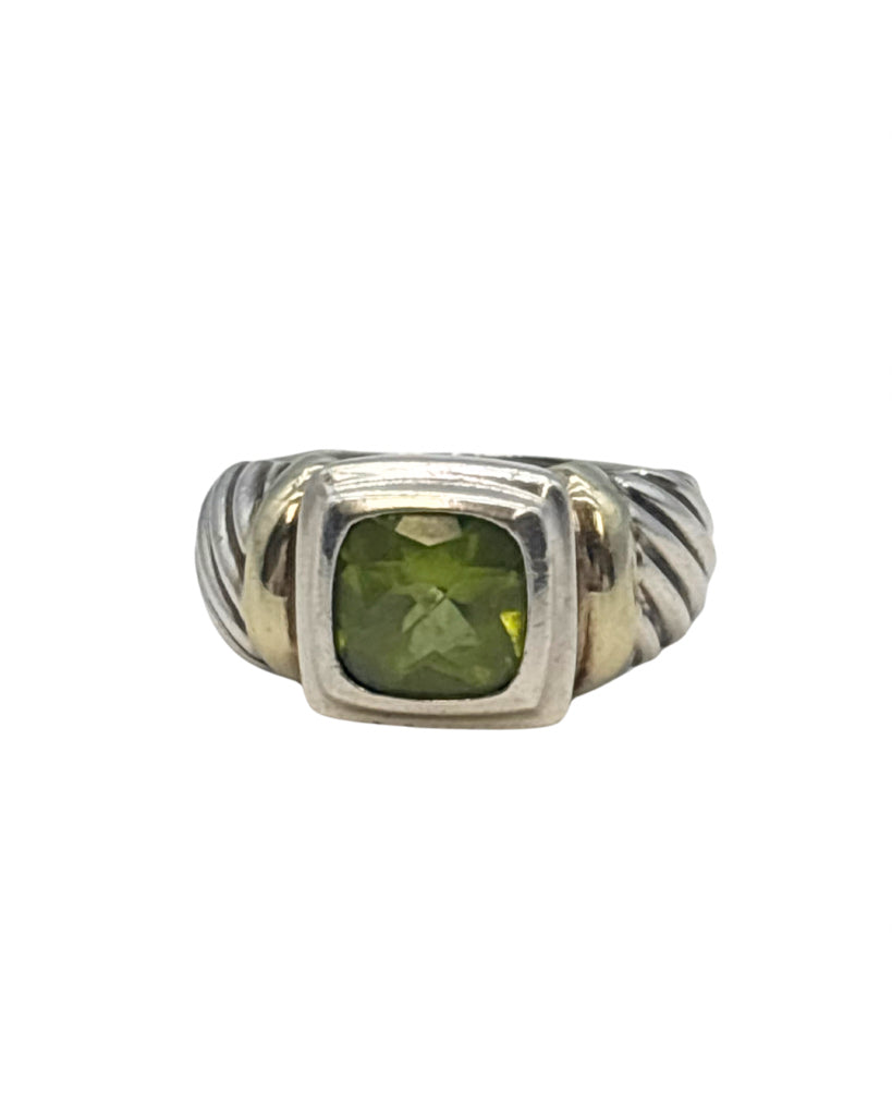 David Yurman Size 6.5 Peridot Ring 14k