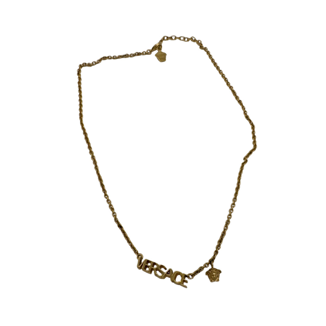 Versace Gold Logo Necklace